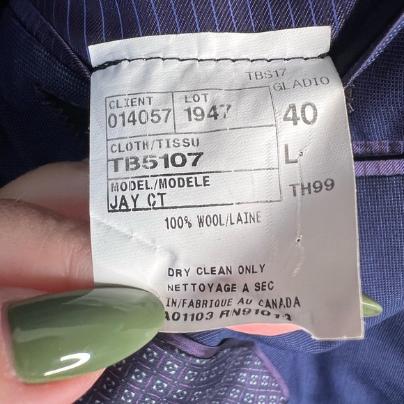 Ted Baker London Endurance Men’s Jay CT Blue Modern 100% Wool blazer Size 40 L - Picture 8 of 8